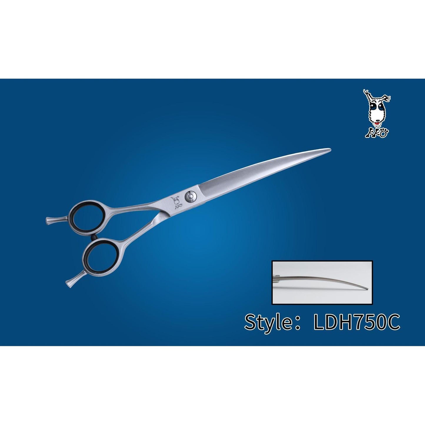 KKO Japanese Scissors Curved 7.5" - Left Handed