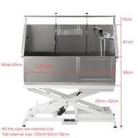 Aeolus Stainless Steel All-In-One Electric Lifting Bath Tub (Sliding Door)