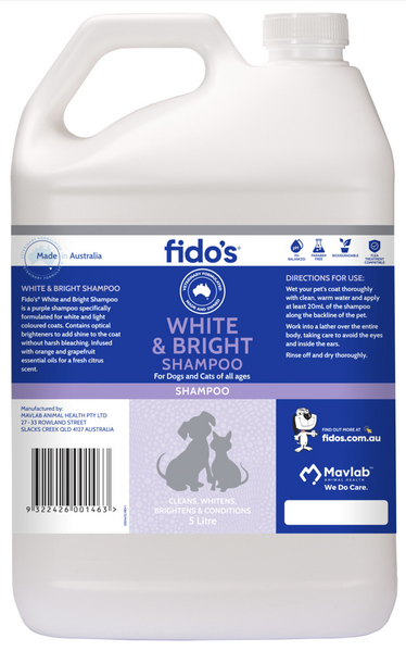 Fidos White & Bright Shampoo 5L