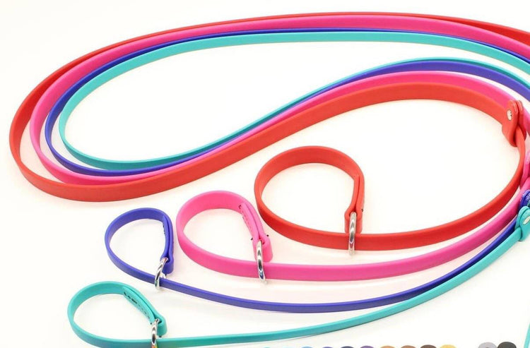 GroomTech Biothane Slip Leads 4' x 1/2" - Neon Pink