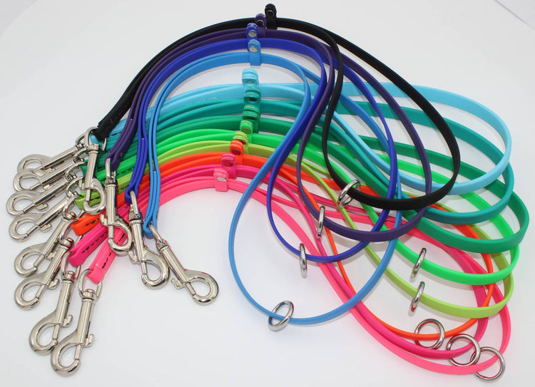 Groomtech Biothane Grooming Loops with ring 18"x1/2" Neon Pink