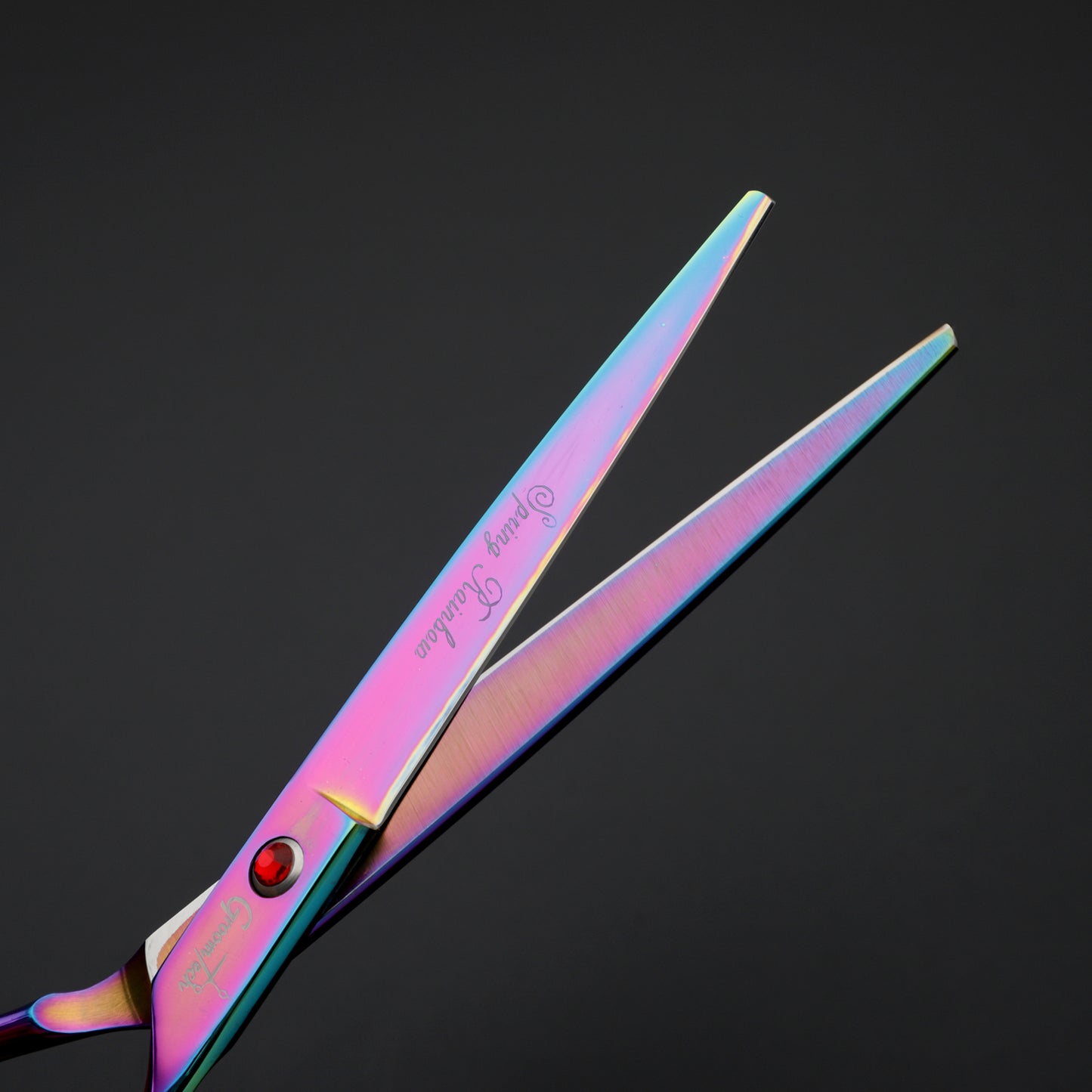 Groomtech Spring Rainbow Pet Grooming Scissors Kit, Set of 4 with Comb