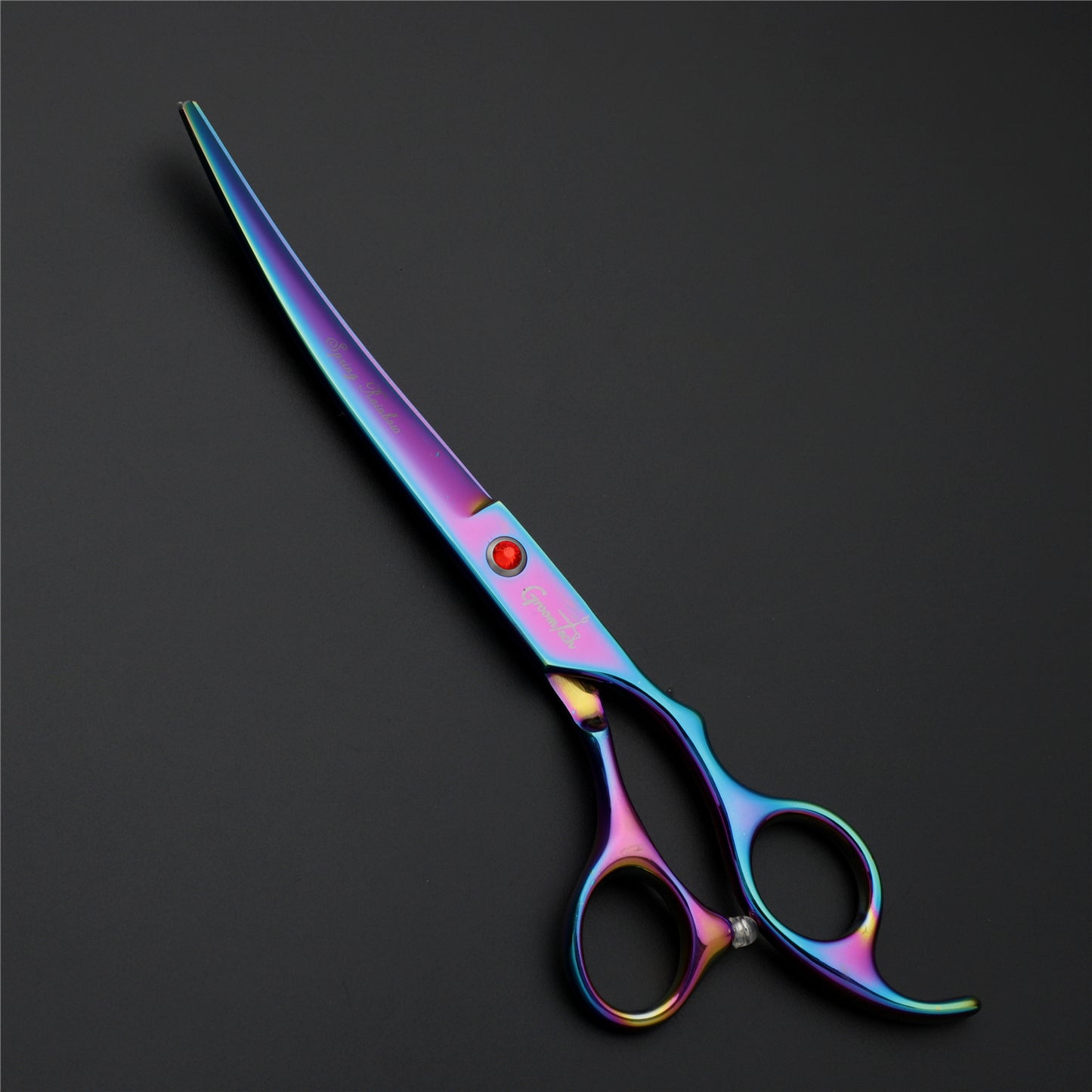 Groomtech Spring Rainbow Pet Grooming Scissors Kit, Set of 4 with Comb