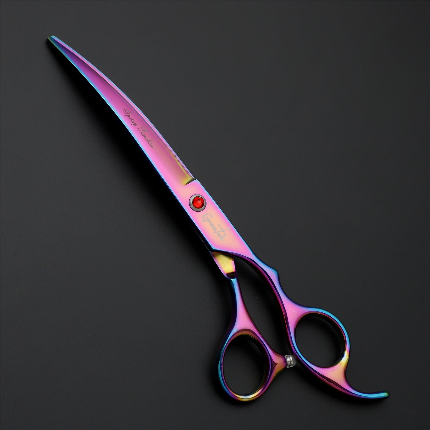 Groomtech Spring Rainbow Pet Grooming Scissors Kit, Set of 4 with Comb