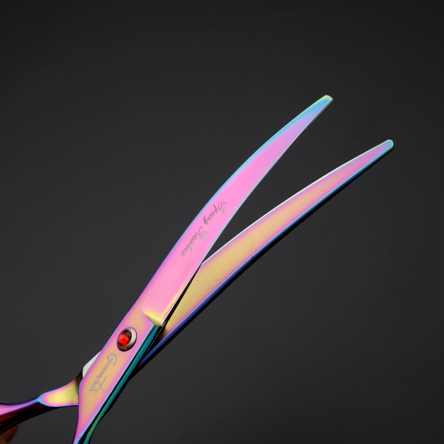 Groomtech Spring Rainbow Pet Grooming Scissors Kit, Set of 4 with Comb