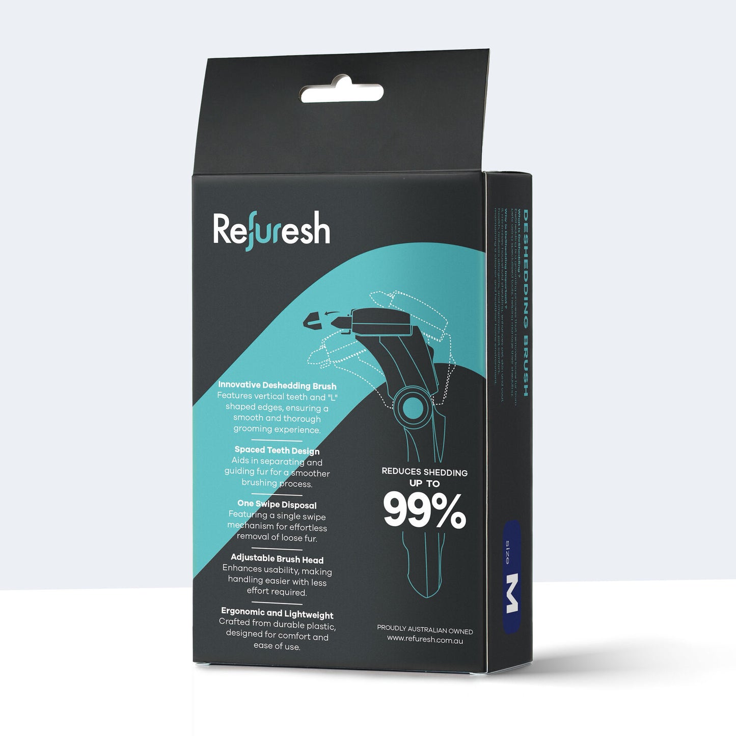 Refuresh Gentle Deshedding Brush for Long Hair - Blue