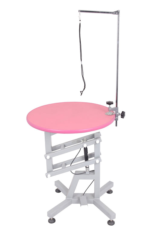 Shernbao Round Air Lift Table (Pink)