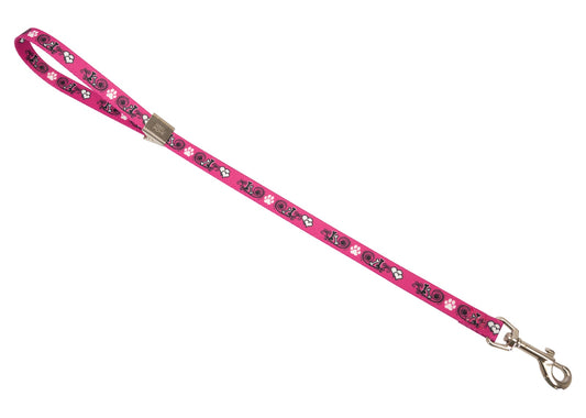 Show Tech Grooming Noose Pawprint Pink 55cm x 1.5cm