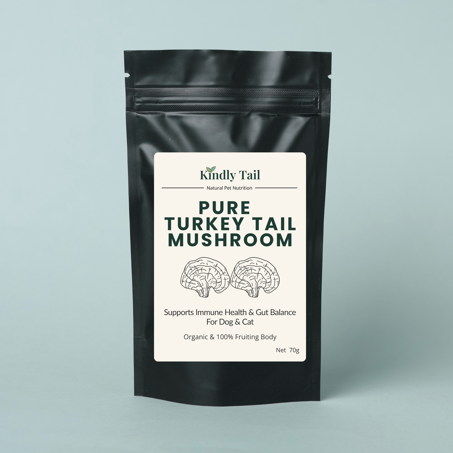 Kindly Tail Pure Turkey Tail Mushroom Powder for Dog & Cat