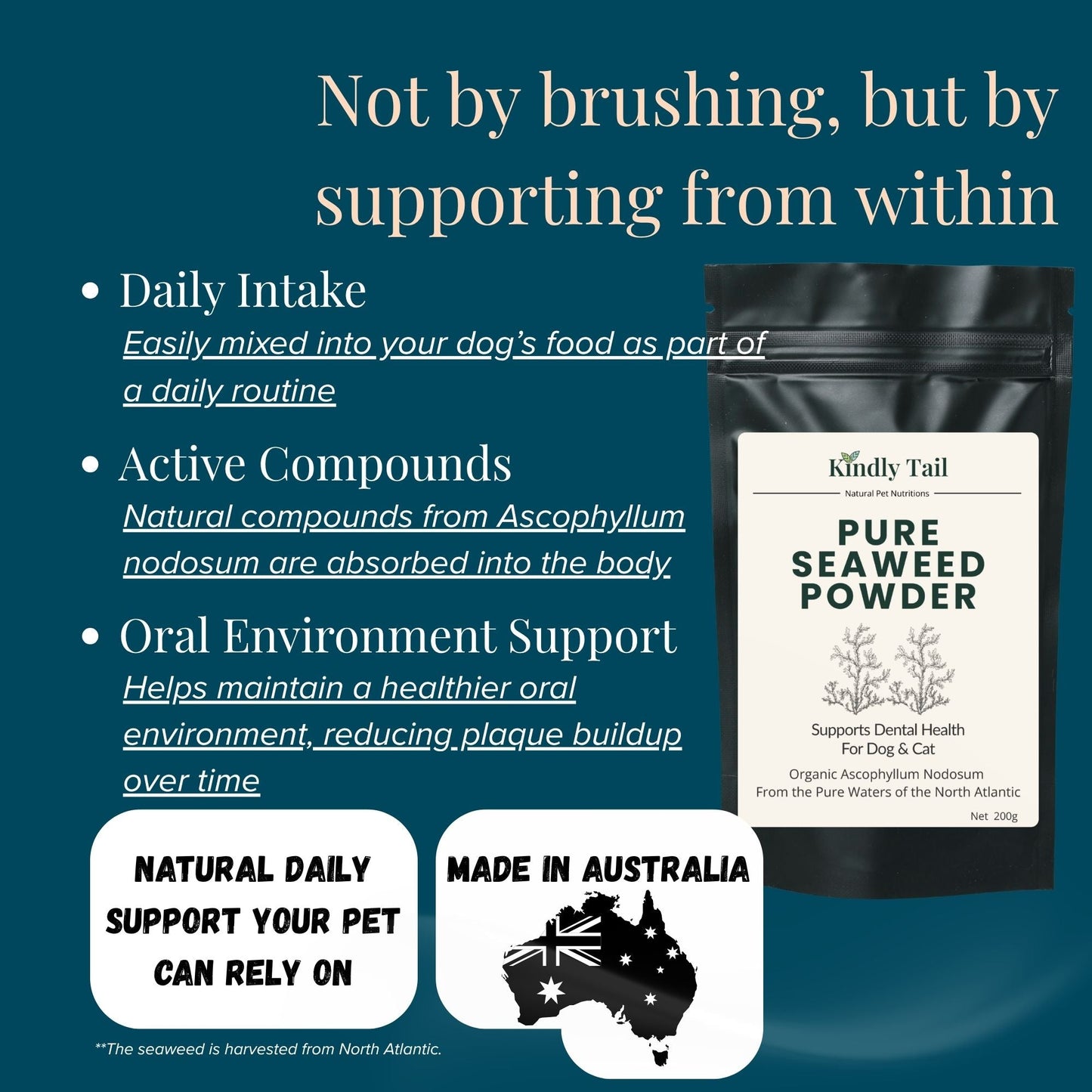 Kindly Tail Pure Seaweed Organic Dental Health Care for Dog and Cat