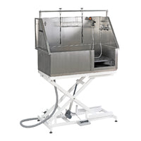 Aeolus Stainless Steel All-In-One Electric Lifting Bath Tub (Sliding Door)