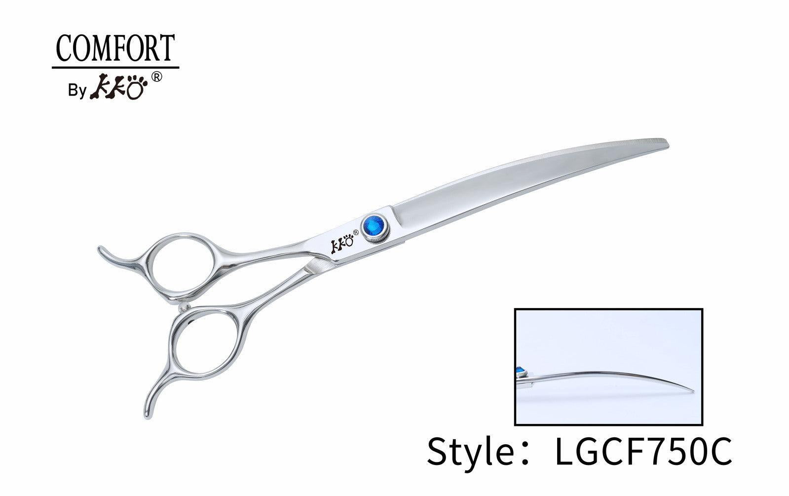 KKO Comfort Line Scissors Curved 7.5