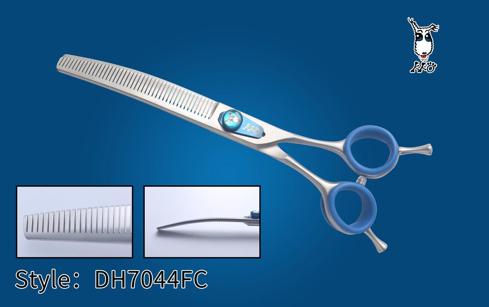 KKO Japanese Scissors Curved Fluffer Thinner with 44 V Teeth 7