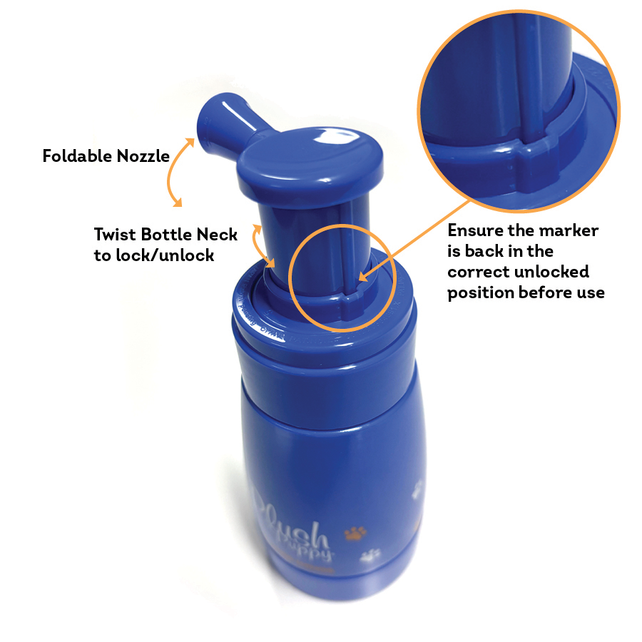 Plush Puppy Powder Spray Bottle