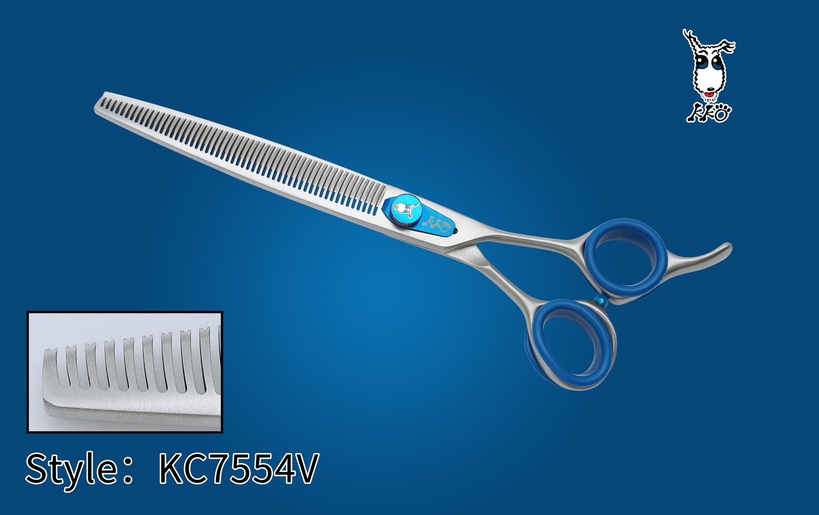 KKO Japanese Scissors Thinner with 54 V Teeth 7.5