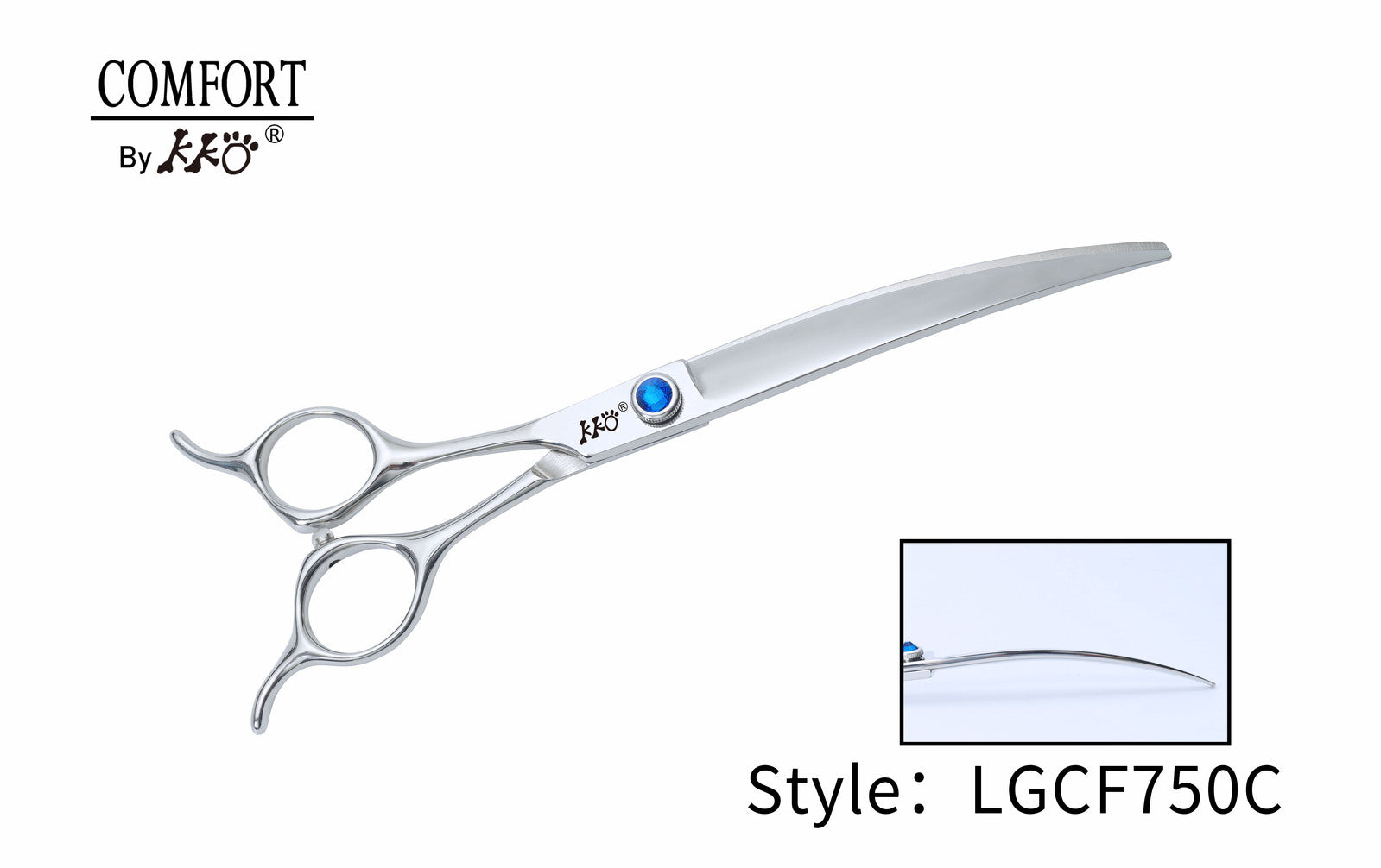KKO Comfort Line Scissors Curved 7.5
