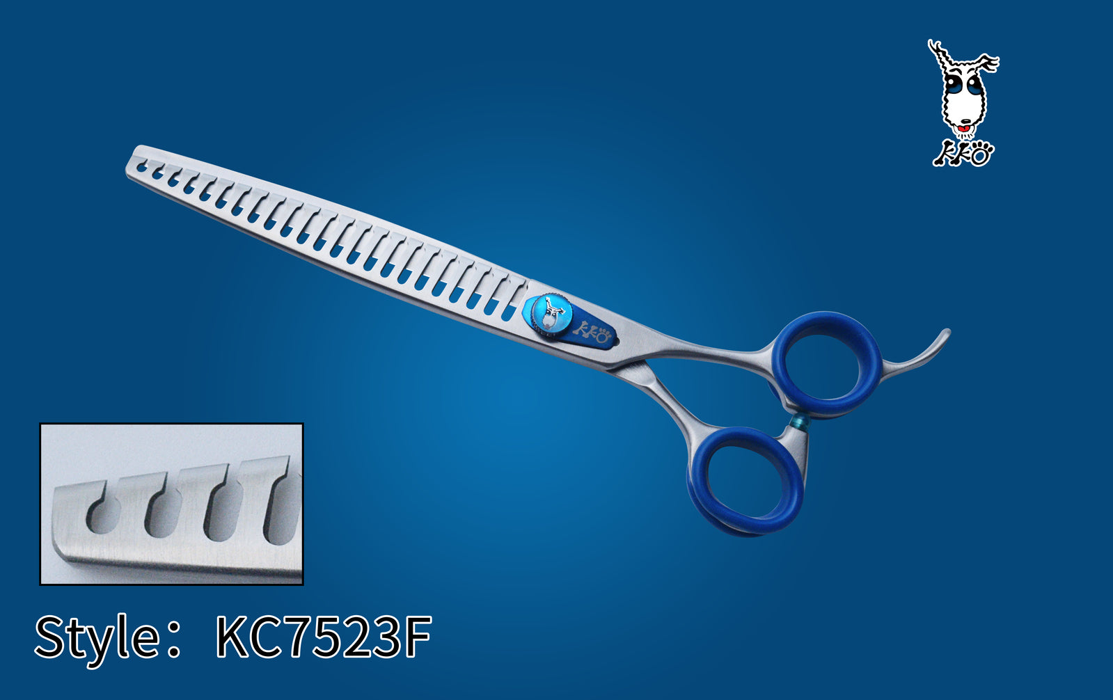 KKO Japanese Scissors Chunker with 23 Flat Teeth 7.5