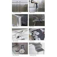Aeolus Stainless Steel All-In-One Electric Lifting Bath Tub (Sliding Door)