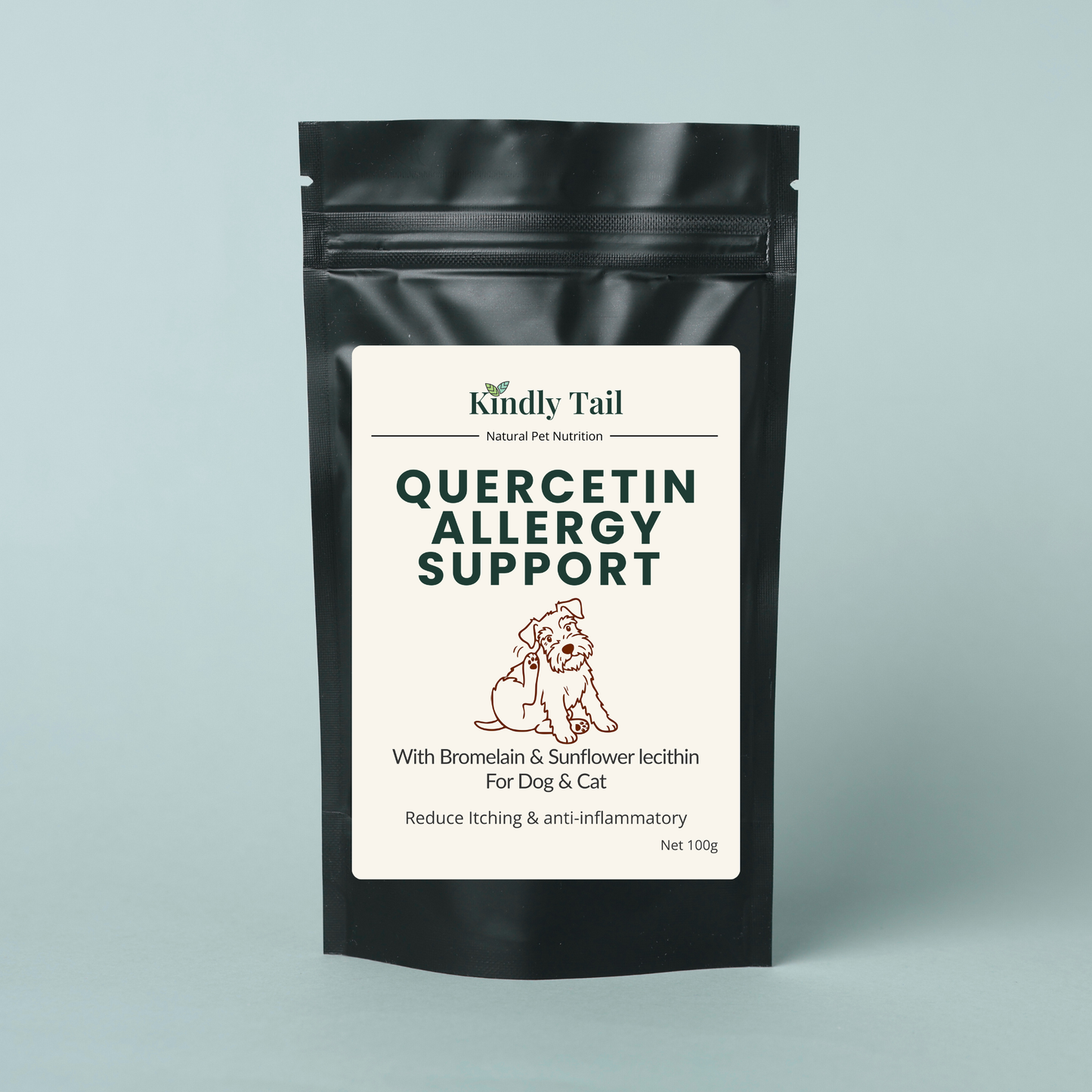 Kindly Tail Quercetin with Bromelain for Dogs – Skin Allergy & Itch Support