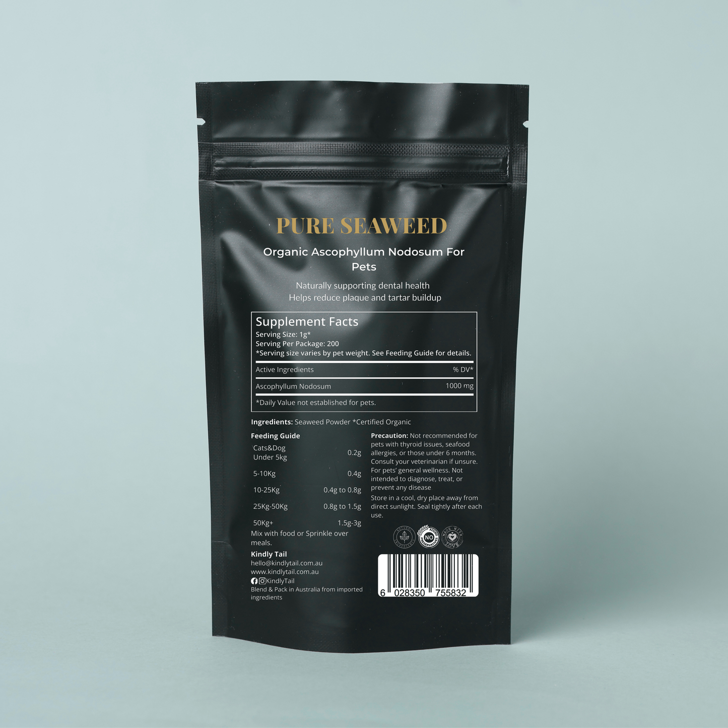 Kindly Tail Pure Seaweed Organic Dental Health Care for Dog and Cat